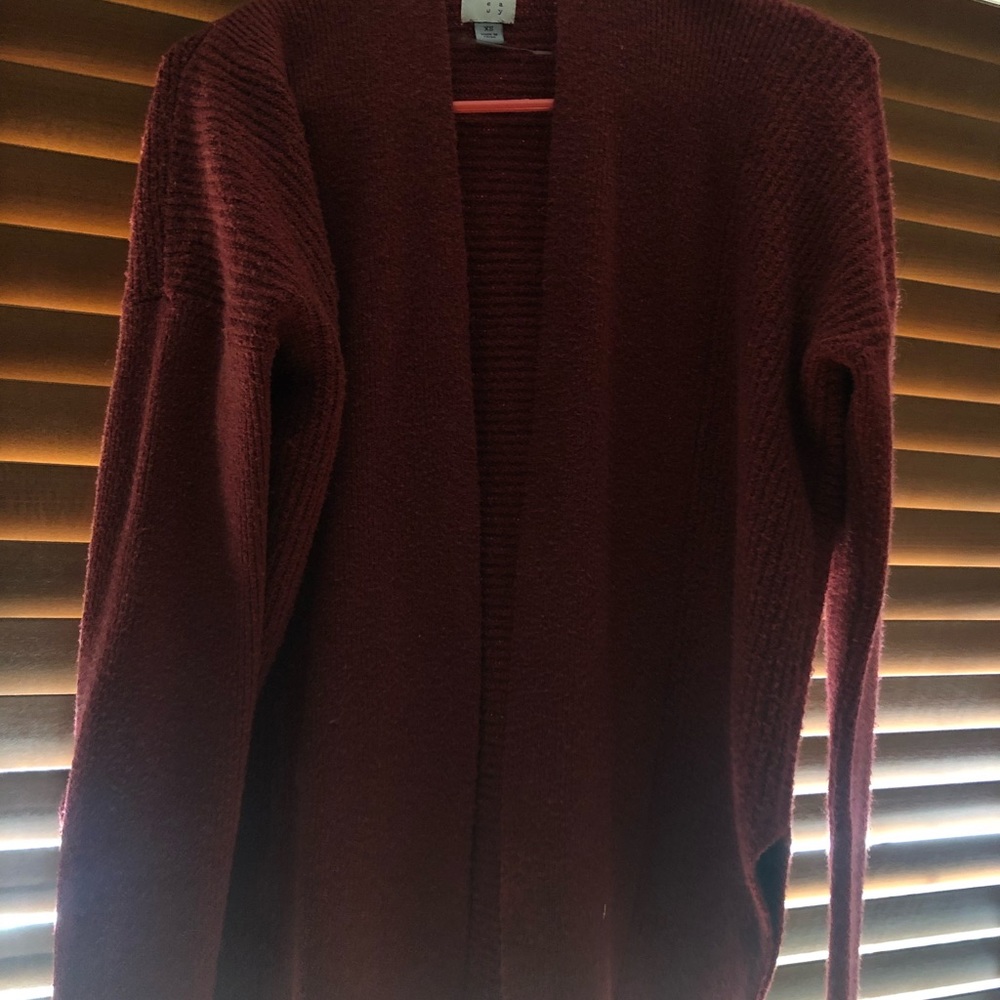 Dark red VERY SOFT red cardigan